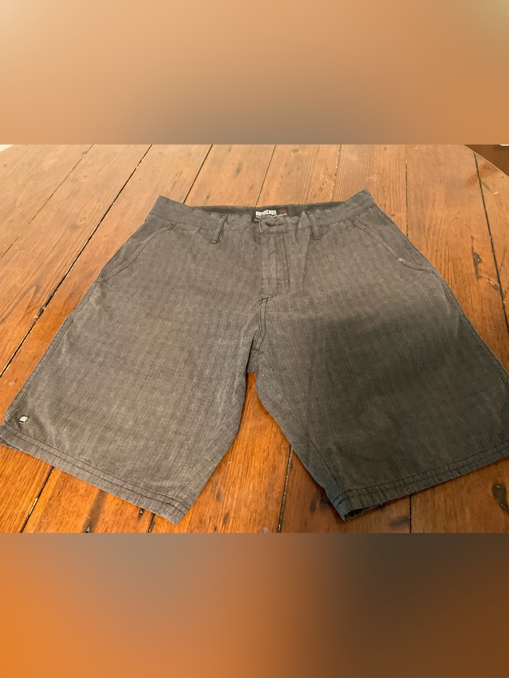 Micros Men's Charcoal Flat Front Shorts